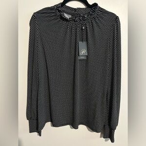 Black and White Polka Dot Blouse